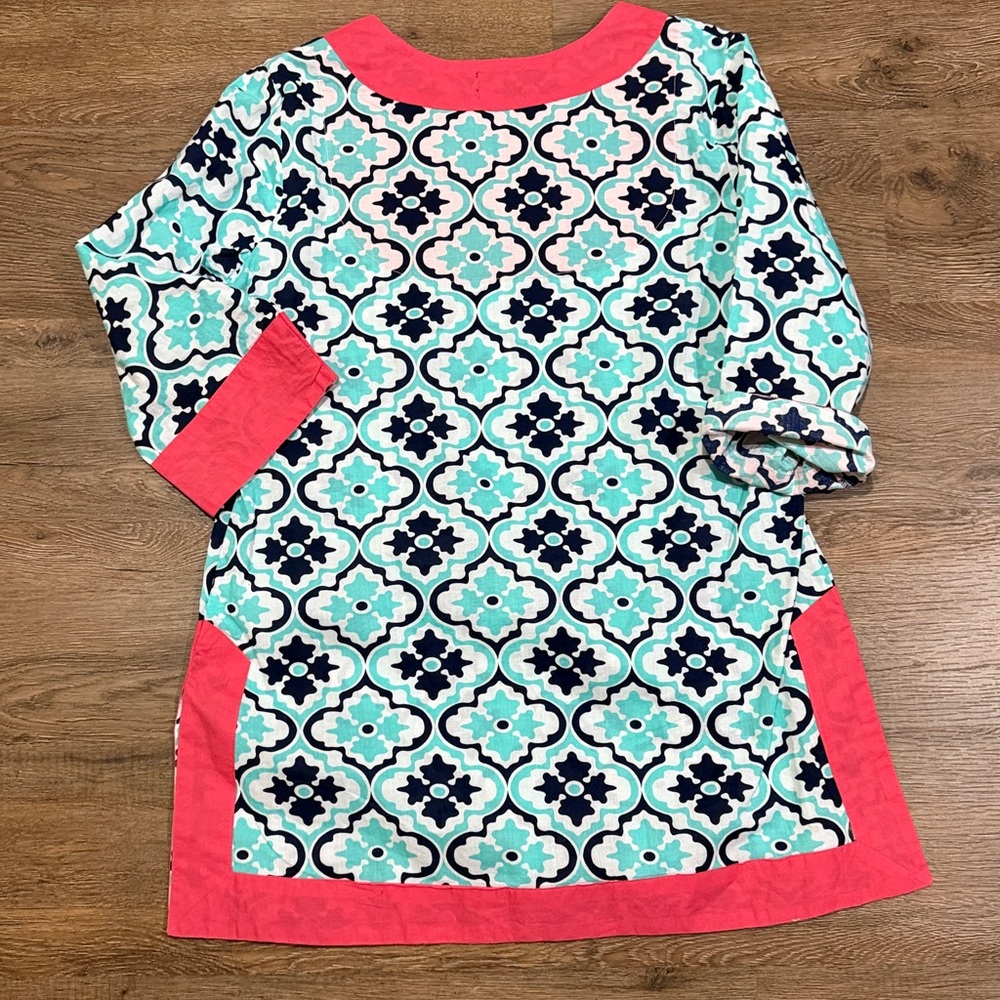 Simply Southern Women's Geometric Print Tunic Top - Picture 6 of 7
